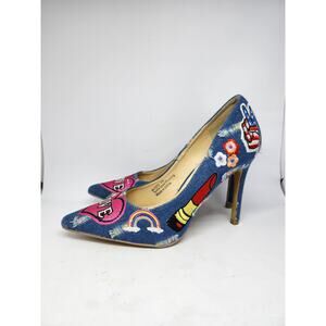 Penny Loves Kenny denim heels pumps size 7